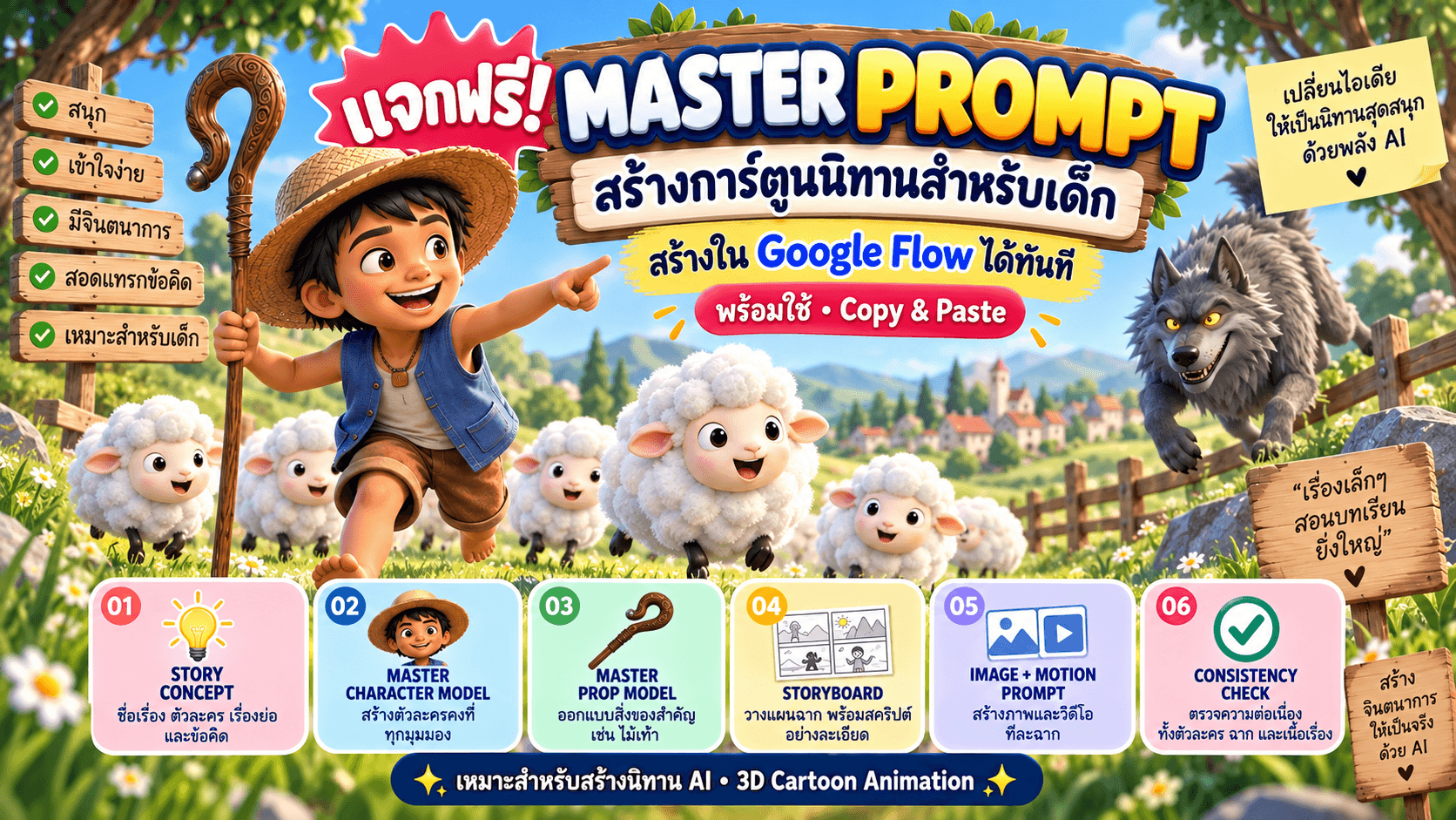 Prompt สร้างนิทานสำหรับเด็ก