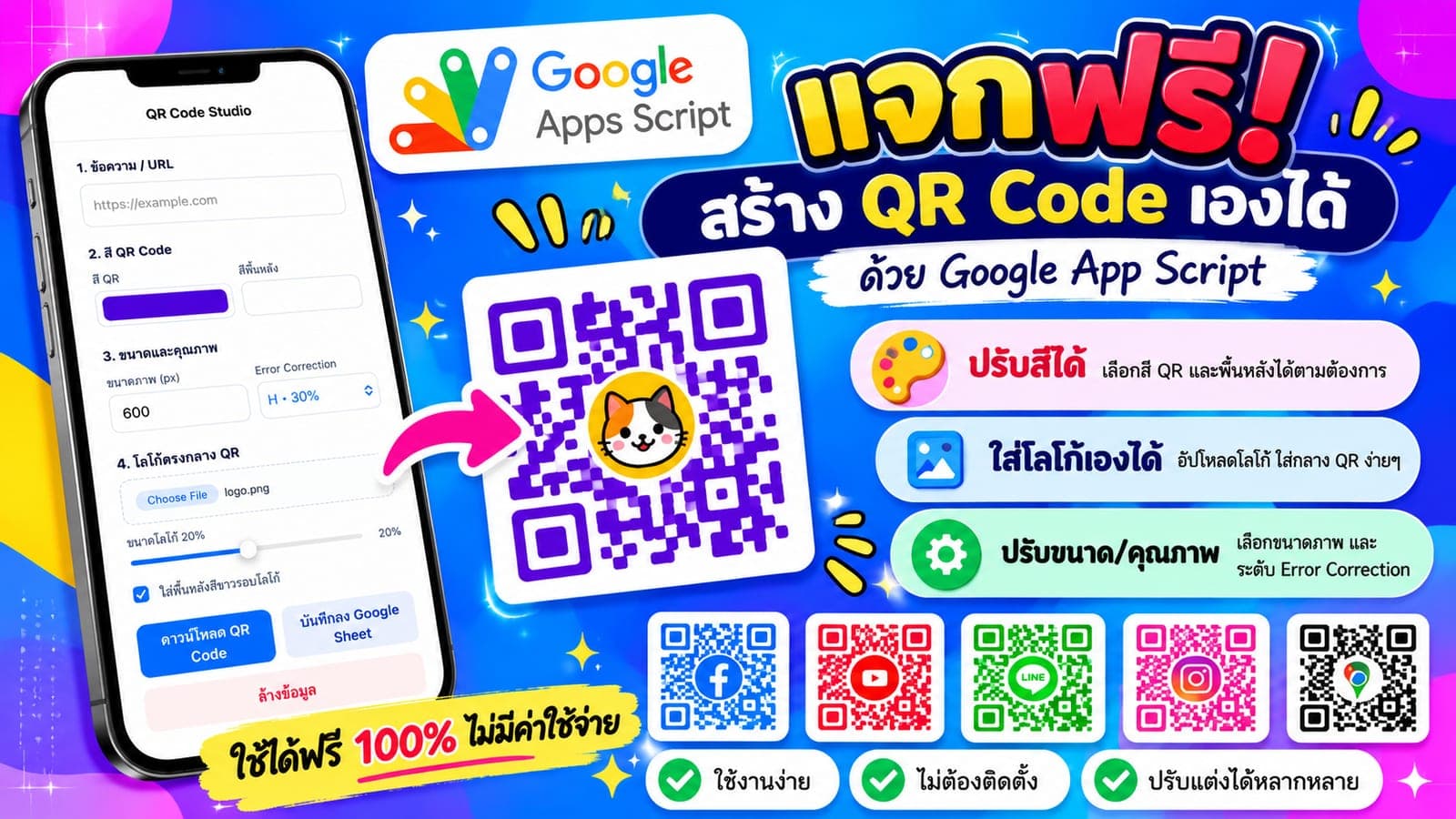 AppScript สร้างQRCode