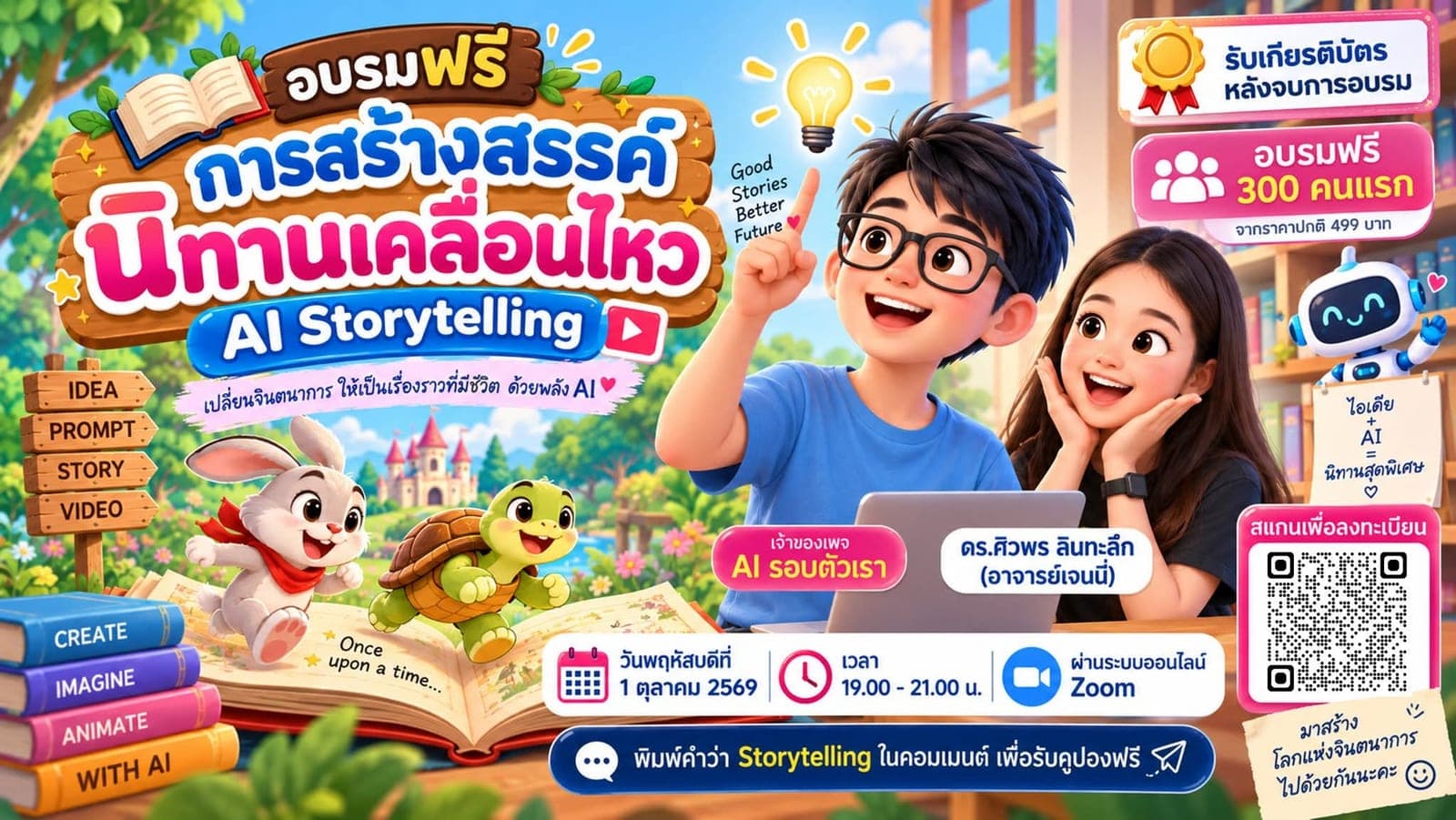 การสร้างนิทานเคลื่อนไหว AI Storytelling
