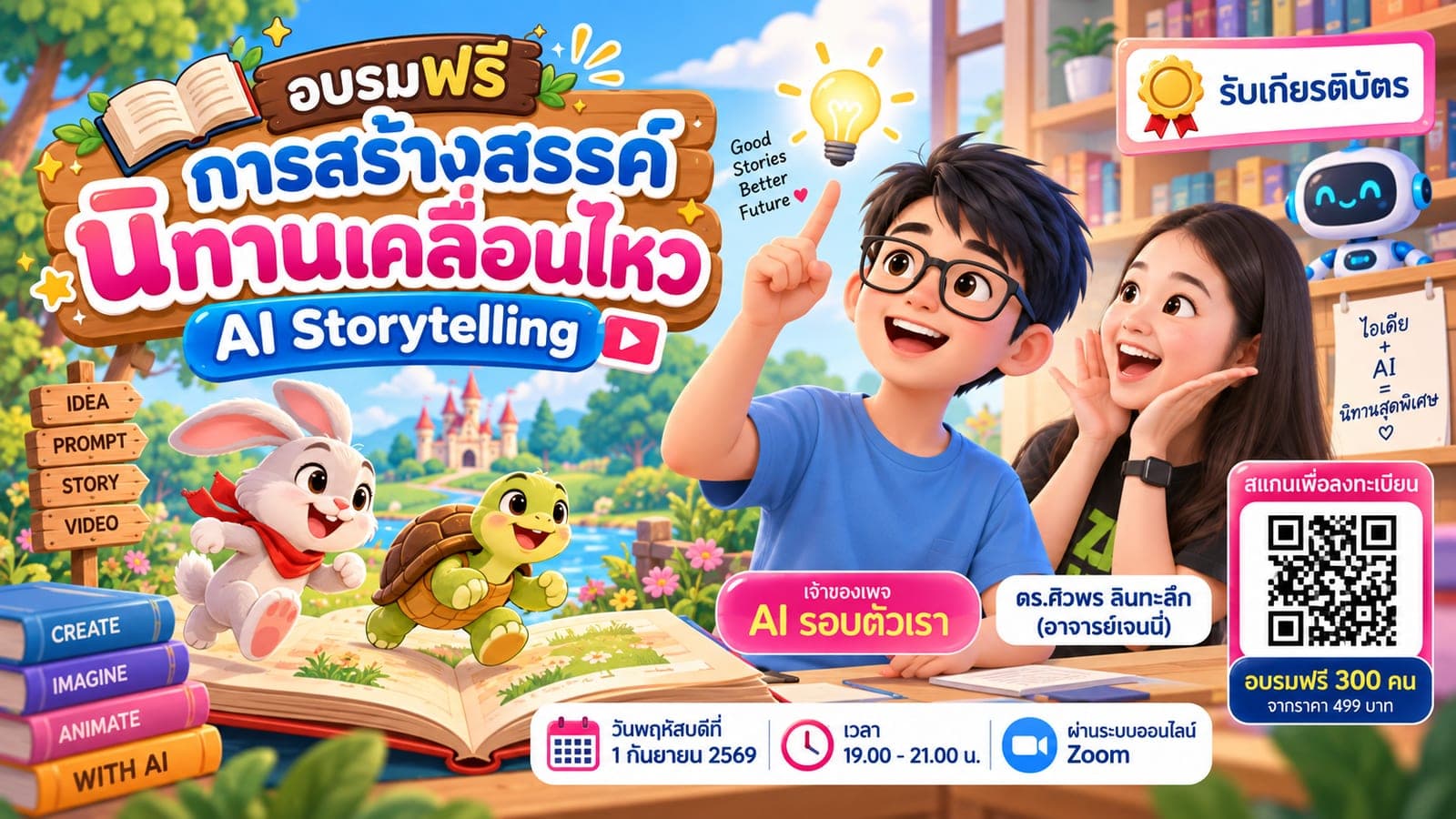 การสร้างนิทานเคลื่อนไหว AI Storytelling