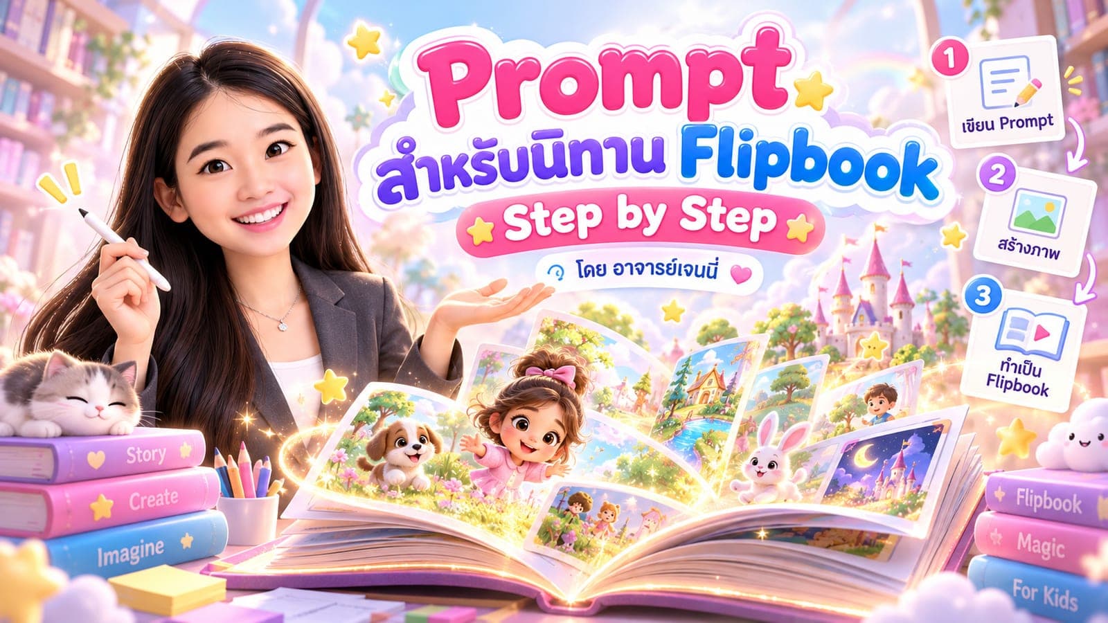 Prompt สำหรับนิทาน Flipbook
